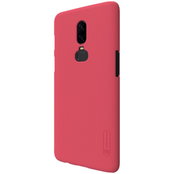 OnePlus 6 Frosted Shield Hard Back by Nillkin - Red