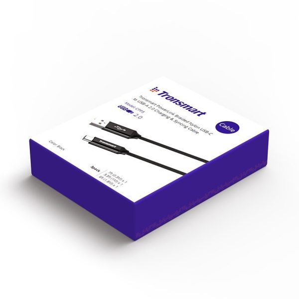 Tronsmart CPP2 PowerLink Braided Nylon USB-C to USB-C 2.0 Charging & Syncing Cable (3.3 Feet / 2 PACK)