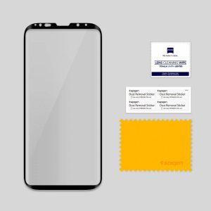 Galaxy S9 Plus Spigen GLASTr Curved Slim Case Friendly Curved Tempered Glass