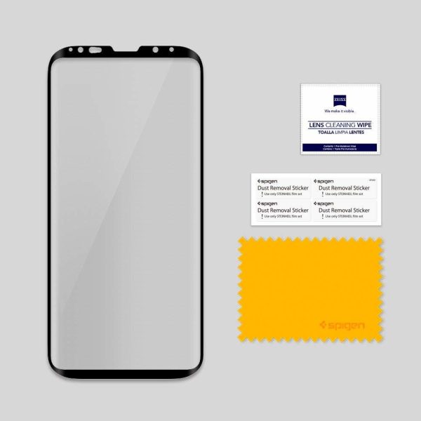 Galaxy S9 Plus Spigen GLASTr Curved Slim Case Friendly Curved Tempered Glass