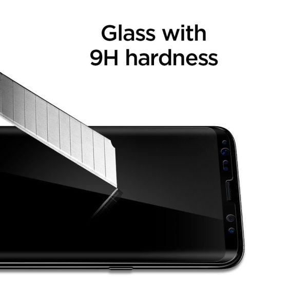 Galaxy S8 Spigen GLASTr Slim Case Friendly Curved Tempered Glass