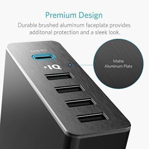 Anker PowerPort+ 5 60W USB-C With USB Power Delivery - Black (A2053L11)