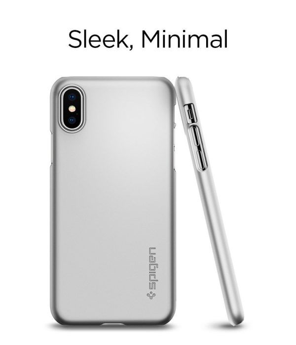 Apple iPhone X Spigen Original Thin Fit - Satin Silver