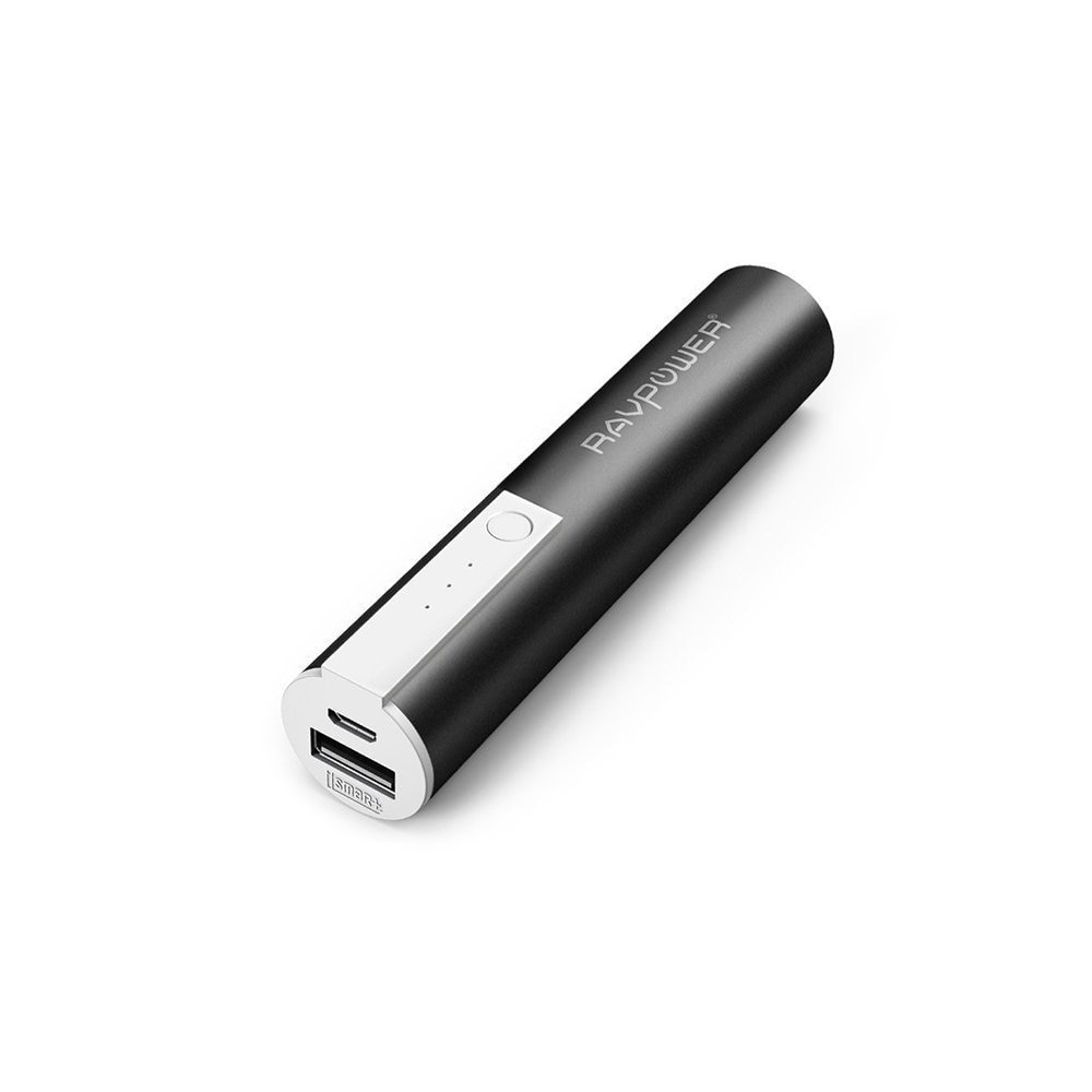 RAVPower Portable Luster Mini 3350mah Power Bank iSmart Technology for Smartphones (Black) - RP-PB33