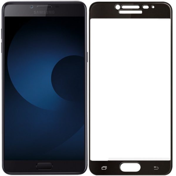 Mocolo Samsung Galaxy C9 Pro Edge to Edge Tempered Glass - Black