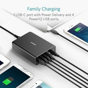 Anker PowerPort+ 5 60W USB-C With USB Power Delivery - Black (A2053L11)