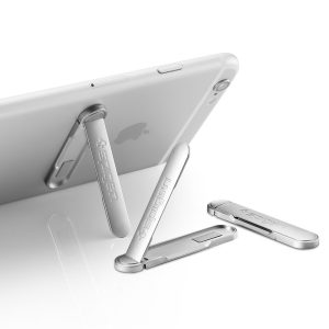 Spigen U100 Kickstand with Magnetic Clasp for every Phone - Silver