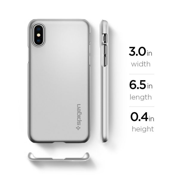 Apple iPhone X Spigen Original Thin Fit - Satin Silver