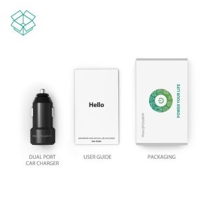 RAVPower Dual-USB Car Charger 24W ALUMINUM ALLOY