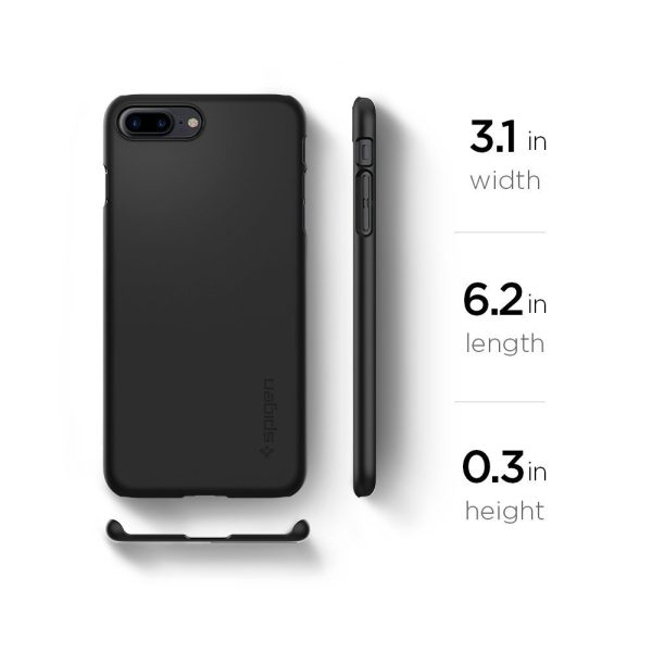 Apple iPhone 8 Plus / iPhone 7 Plus Spigen Thin Fit Case - SF Black Apple iPhone 8 Plus / iPhone 7 Plus Spigen Thin Fit Case - SF Black