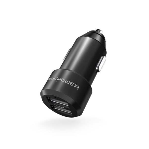 RAVPower Dual-USB Car Charger 24W ALUMINUM ALLOY