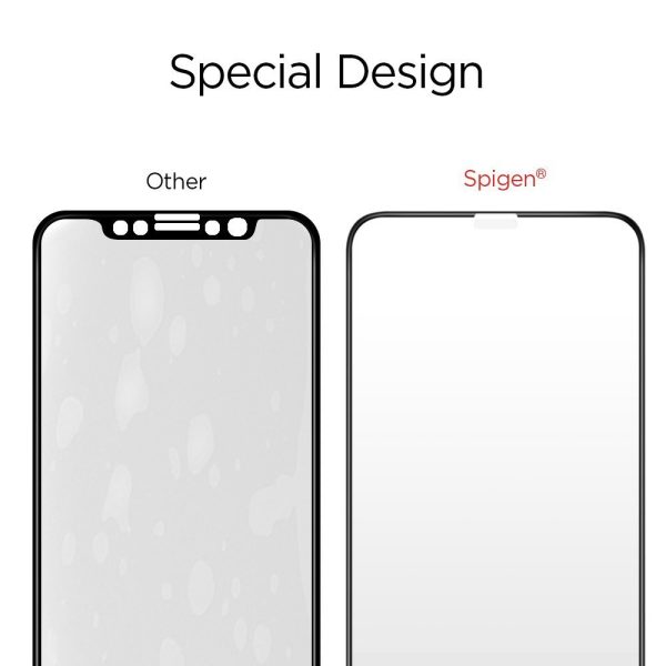 Spigen Glas Tr iPhone X / iPhone XS Screen Protector Full Cover Glass - Black