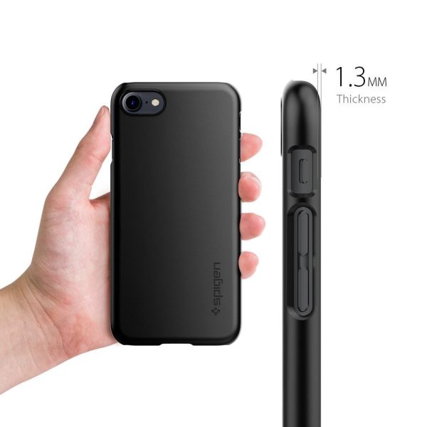 Apple iPhone 8 / iPhone 7 Spigen Thin Fit Case - SF Black Apple iPhone 8 / iPhone 7 Spigen Thin Fit Case - SF Black