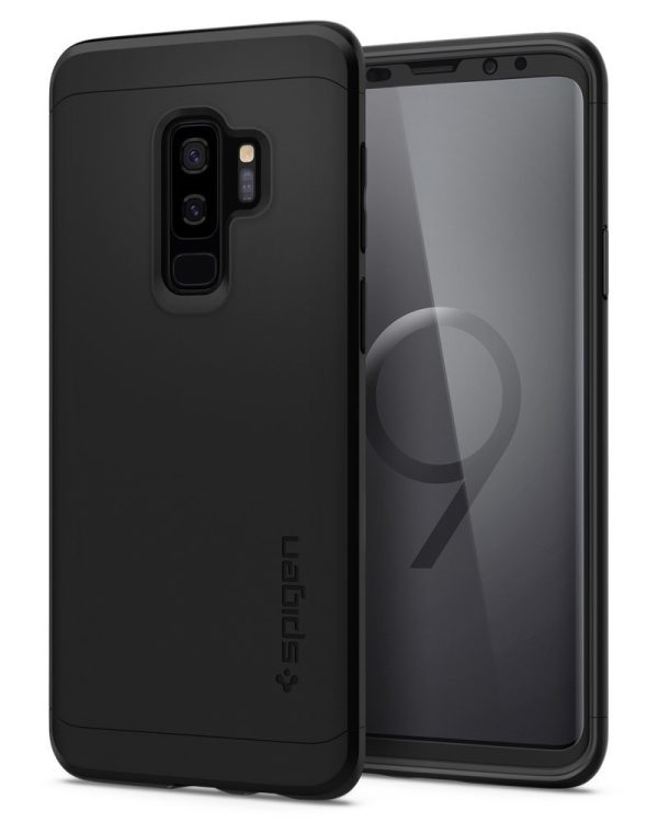 Samsung Galaxy S9 Plus Spigen Original Thin Fit 360 Case with Glass Protector - Black