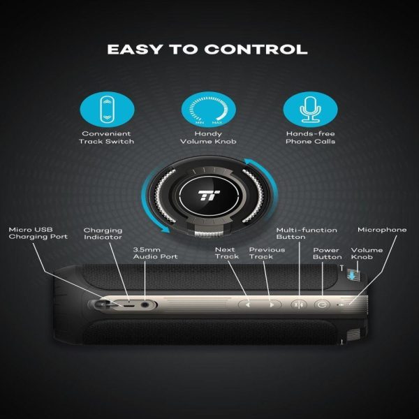 TaoTronics 20W Bluetooth Speaker for 360° Loud Audio Reproduction - TT SK 11