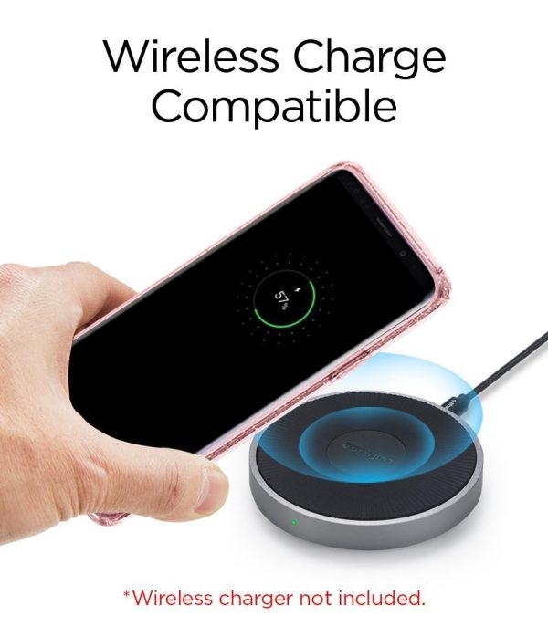 Galaxy S9 Plus Spigen Liquid Crystal Glitter Case - Rose Quartz