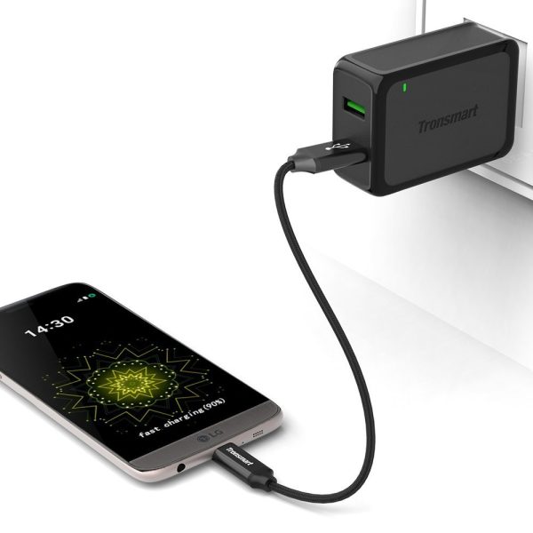 Tronsmart CPP2 PowerLink Braided Nylon USB-C to USB-C 2.0 Charging & Syncing Cable (3.3 Feet / 2 PACK)