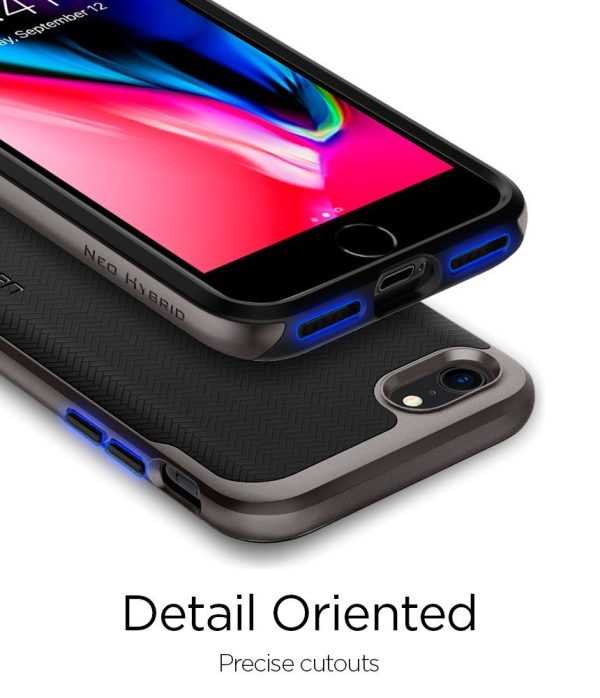 Apple iPhone 8 / 7 Original Spigen Case Neo Hybrid Herringbone - Gunmetal