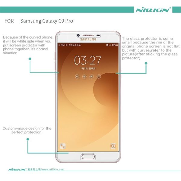 Nillkin Samsung C9 Pro Original  Premium Tempered Glass Nillkin Samsung C9 Pro Original  Premium Tempered Glass