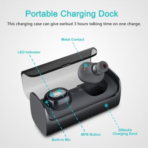 Riversong AirX 2 Mini Bluetooth 4.1 Earphone Headphone Twins True Wireless Earphone Earbuds In-Ear Invisible Earpieces Earpods - Deep Grey
