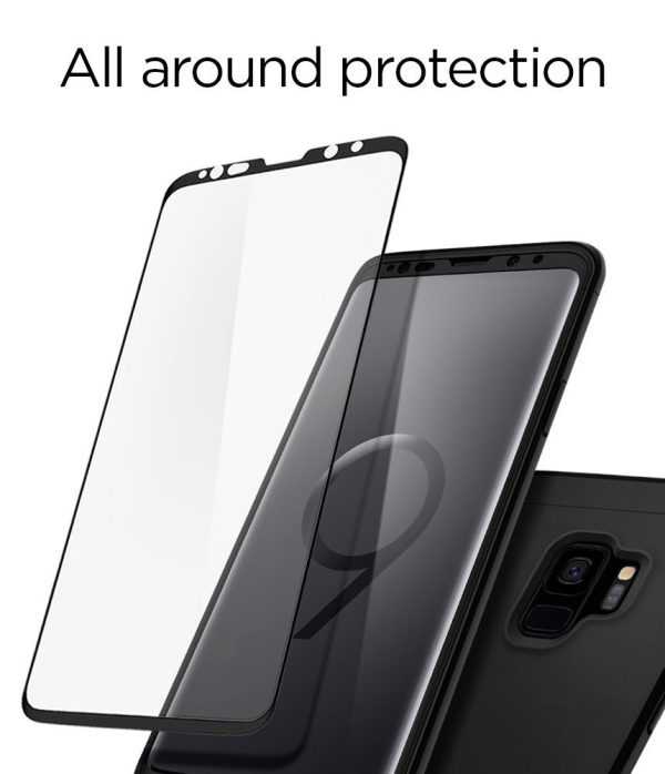 Samsung Galaxy S9 Spigen Original Thin Fit 360 Case with Glass Protector