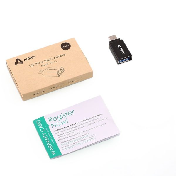 AUKEY USB Type C OTG Adapter Type-C to USB 3.0 Adapter 2 Pack - CB-A1 AUKEY USB Type C OTG Adapter Type-C to USB 3.0 Adapter 2 Pack - CB-A1