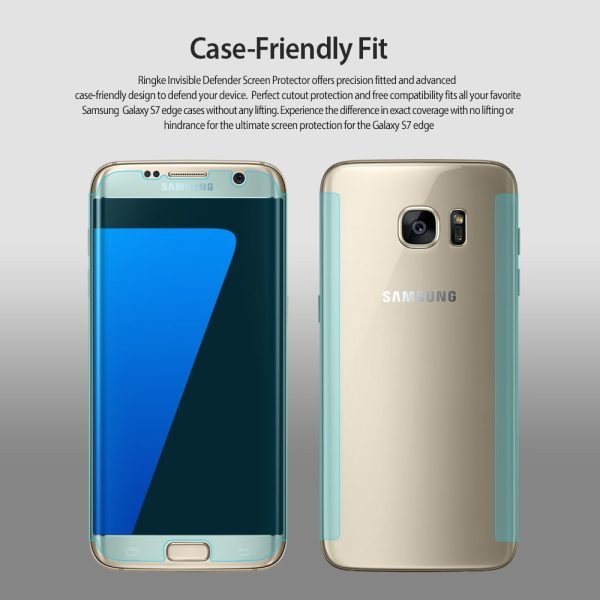 Galaxy S7 Edge Ringke Invisible Defender Edge to Edge Coverage Case Friendly Protector