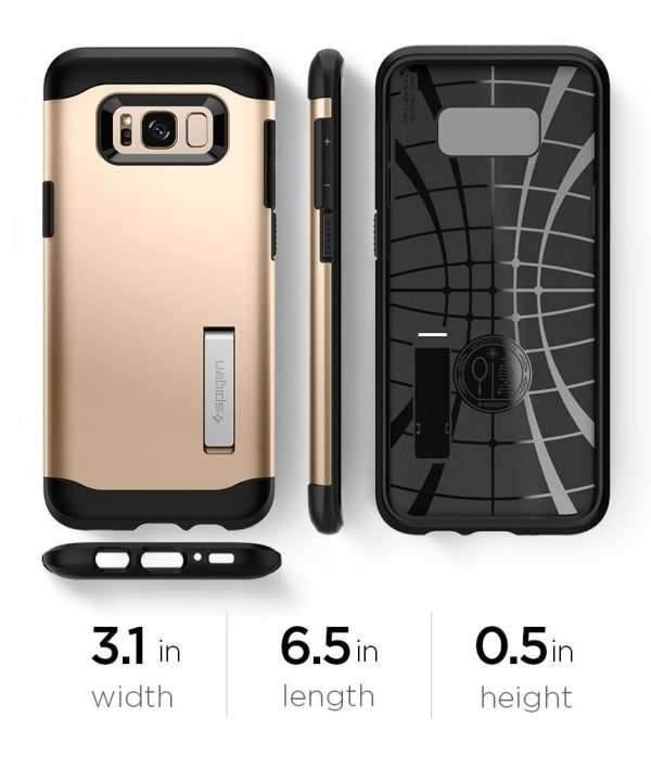 Galaxy S8 Spigen Slim Armor Case with Kickstand - Champagne Gold