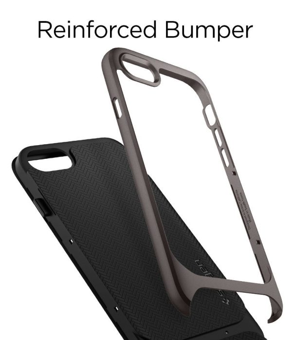 Apple iPhone 8 / 7 Original Spigen Case Neo Hybrid Herringbone - Gunmetal
