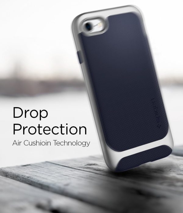 Apple iPhone 8 / 7 Original Spigen Case Neo Hybrid Herringbone - Satin Silver