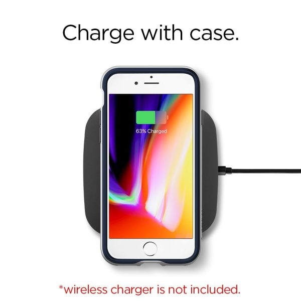 Apple iPhone 8 Plus / 7 Plus Original Spigen Case Neo Hybrid Herringbone - Satin Silver Apple iPhone 8 Plus / 7 Plus Original Spigen Case Neo Hybrid Herringbone - Satin Silver