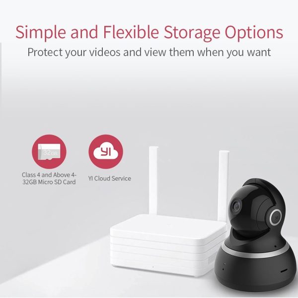 Yi Dome Camera 1080p HD Pan/Tilt/Zoom Wireless IP Security Surveillance System Night Vision - Black