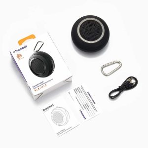 Tronsmart Splash Wireless Bluetooth Speaker, IP67 Waterproof , 10-Hour Playtime, Enhanced Bass, Built-in Mic, True Wireless Stereo - Black