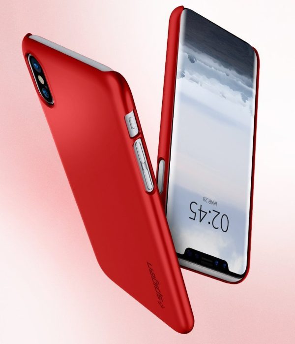 Apple iPhone X Spigen Original Thin Fit - Metallic Red