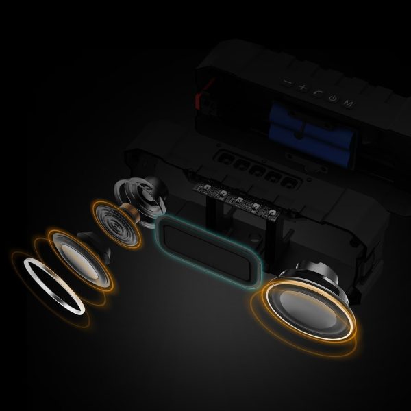 AUKEY Bluetooth Speaker with 30-Hour Playtime, Enhanced Bass, Water Resistant Wireless Speaker for iPhone, iPad, Samsung - SK-M12