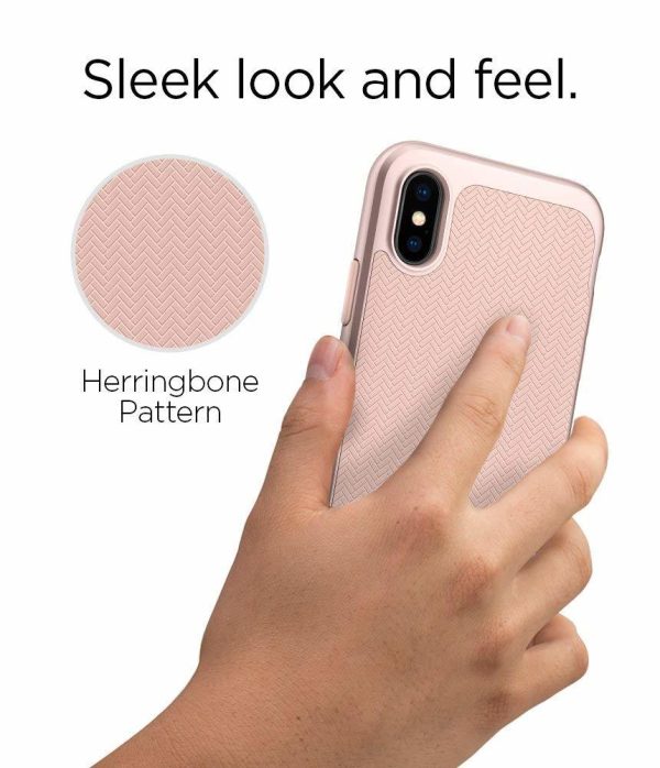 Apple iPhone X Original Spigen Case Neo Hybrid - Pale Dogwood