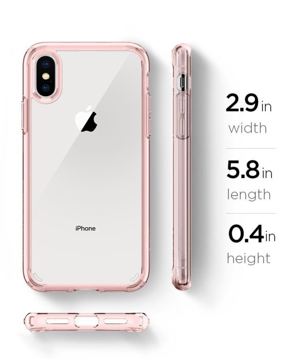 Apple iPhone XS / iPhone X Original Spigen Case Ultra Hybrid - Rose Crystal