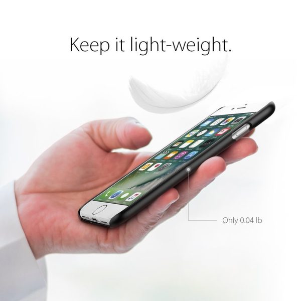 Apple iPhone 8 / iPhone 7 Spigen Thin Fit Case - SF Black Apple iPhone 8 / iPhone 7 Spigen Thin Fit Case - SF Black