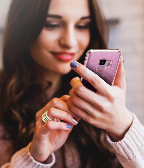 Galaxy S9 Spigen Liquid Crystal Glitter Case - Rose Quartz