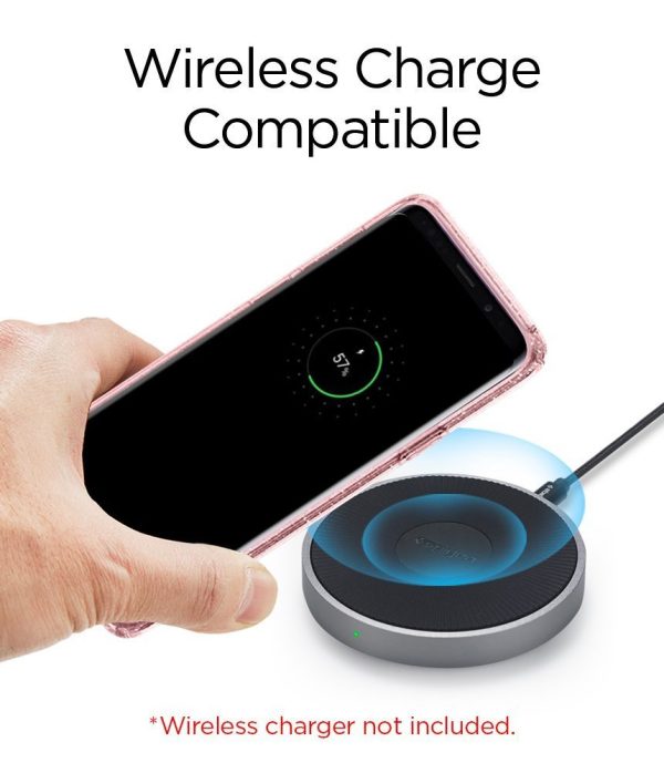 Galaxy S9 Spigen Liquid Crystal Glitter Case - Rose Quartz