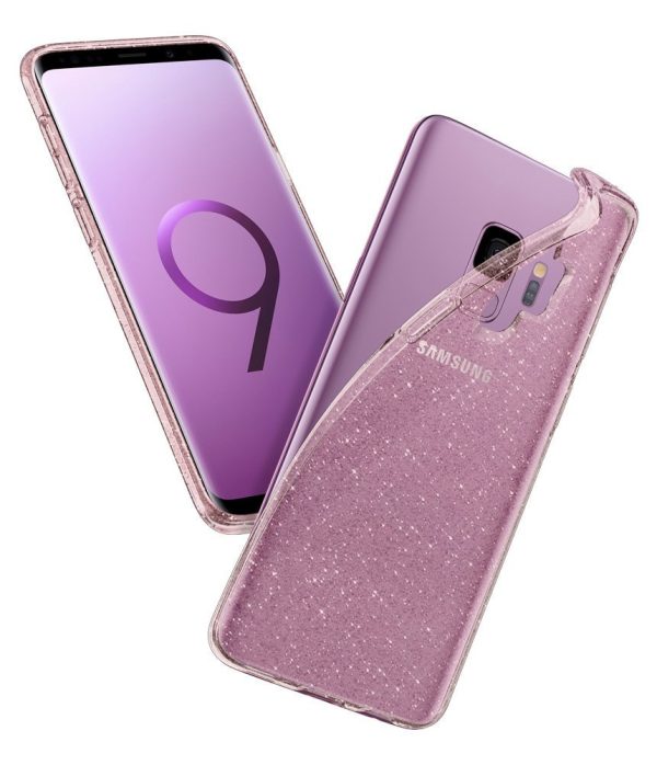 Galaxy S9 Spigen Liquid Crystal Glitter Case - Rose Quartz