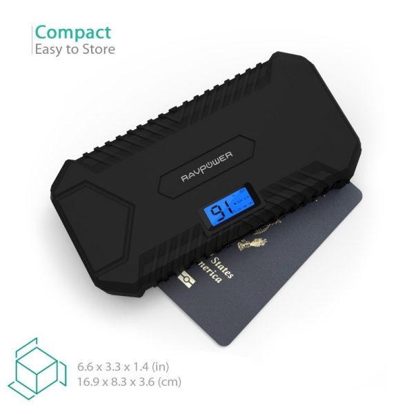 RAVPower 14000mah Car Jump Starter 550A Peak 12V (up to 5L Gas, 3L Diesel Engine) Booster Battery Charger with 4.2A output Built-In LCD Display & LED Flashlight RAVPower 14000mah Car Jump Starter 550A Peak 12V (up to 5L Gas, 3L Diesel Engine) Booster Battery Charger with 4.2A output Built-In LCD Display & LED Flashlight