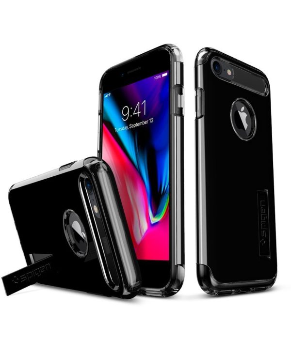 Apple iPhone 8 / 7 Spigen Slim Armor Case - Jet Black Apple iPhone 8 / 7 Spigen Slim Armor Case - Jet Black