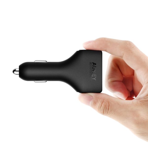 AUKEY USB-C 3-Port 48W Quick Charge 3.0 Car Charger - Black - CC-Y3 AUKEY USB-C 3-Port 48W Quick Charge 3.0 Car Charger - Black - CC-Y3
