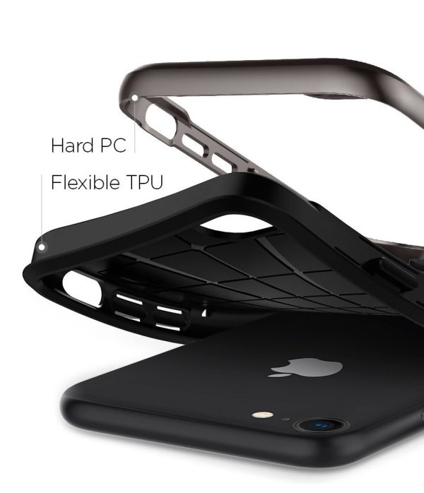 Apple iPhone 8 / 7 Original Spigen Case Neo Hybrid Herringbone - Gunmetal