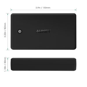 AUKEY 30000mah Powerbank  with Quick Charge 3.0 USB-C (Black) - PB-Y3