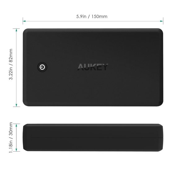 AUKEY 30000mah Powerbank  with Quick Charge 3.0 USB-C (Black) - PB-Y3