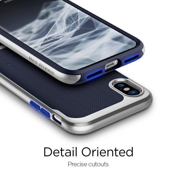 Apple iPhone X Original Spigen Case Neo Hybrid - Satin Silver