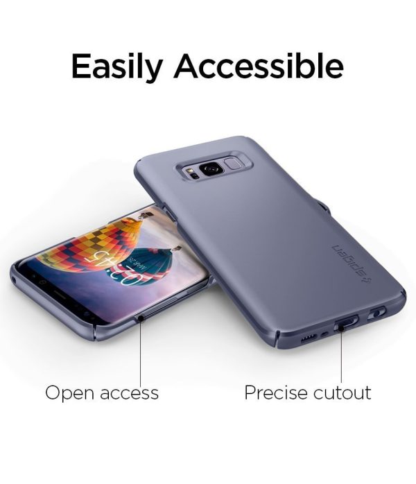 Samsung Galaxy S8 Spigen Original Thin Fit Case - Orchid Gray