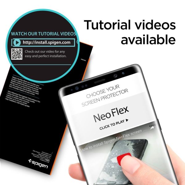 Galaxy Note 8 Spigen Neo Flex Case Friendly Screen Protector - 2 PACK Galaxy Note 8 Spigen Neo Flex Case Friendly Screen Protector - 2 PACK